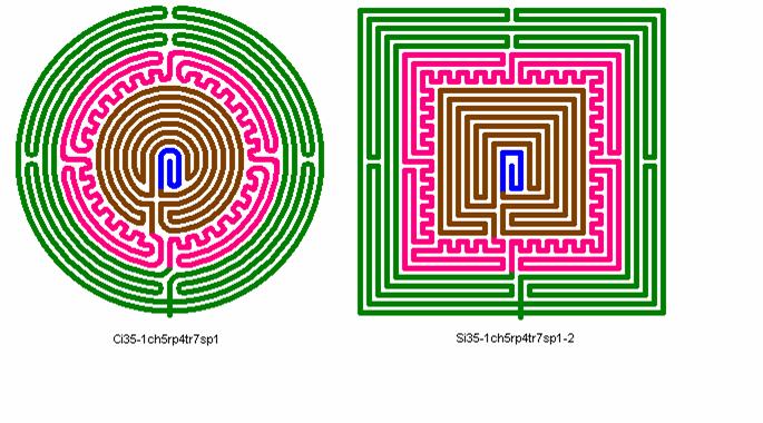 Fig. ph2: Ariadne Labyrint 2
En kombineret chartres, roma, og troja2 labyrint