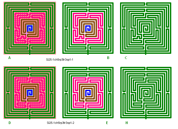 Ariadne Labyrinth 1 combined of 4 labyrinths, incl. troja 1