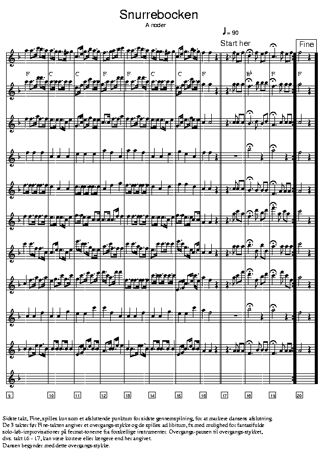 Snurrebocken music notes A2; CLICK TO MAIN PAGE
