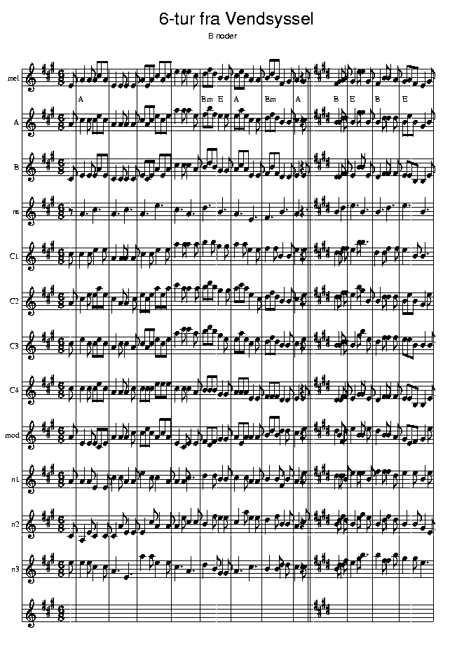 Sekstur, music notes Bb1; CLICK TO MAIN PAGE