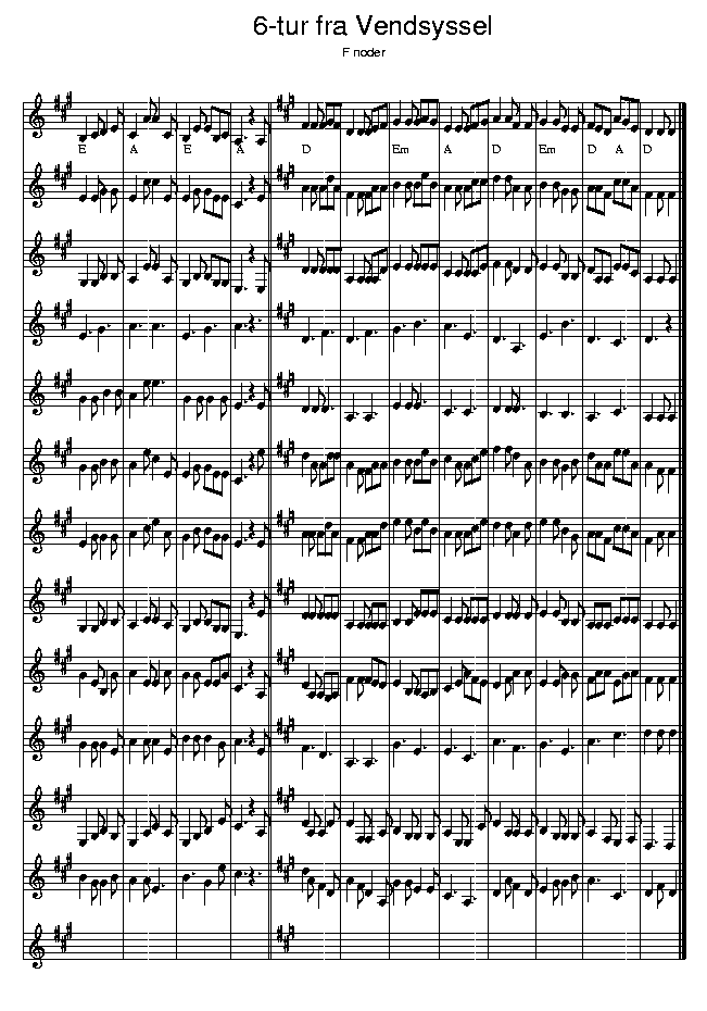 Sekstur, music notes F2; CLICK TO MAIN PAGE