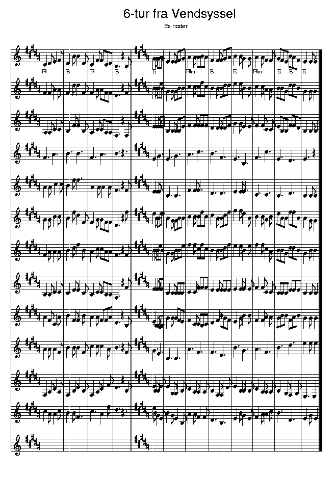 Sekstur, music notes Eb2; CLICK TO MAIN PAGE