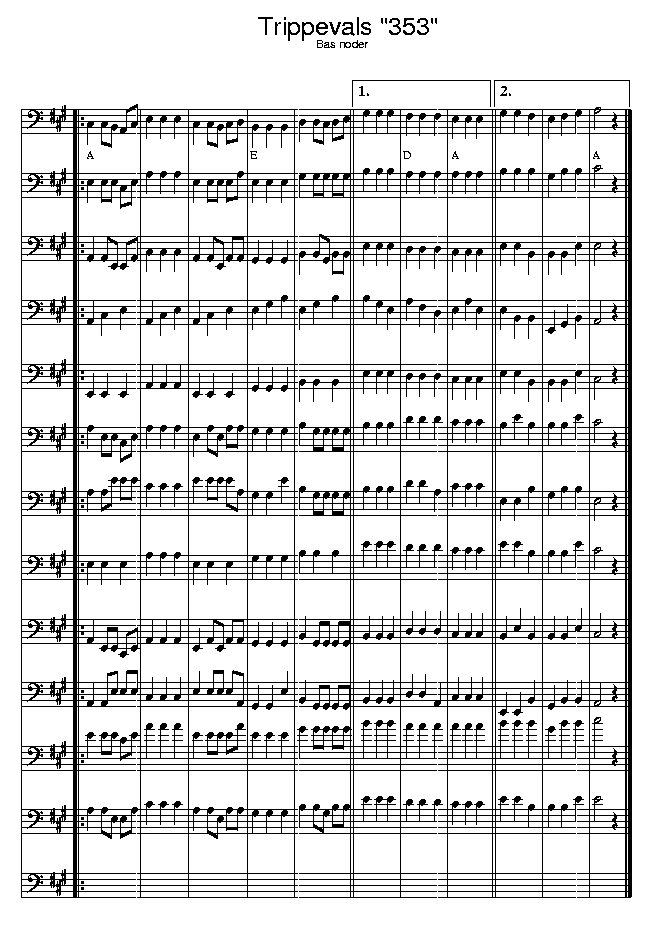 Trippevals 353, music notes bass2; CLICK TO MAIN PAGE