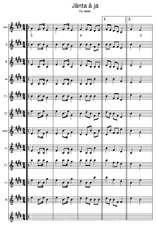 hambo, music notes Eb1; CLICK TO MAIN PAGE