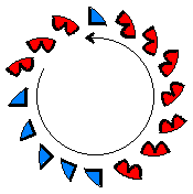 circle anti clockwise