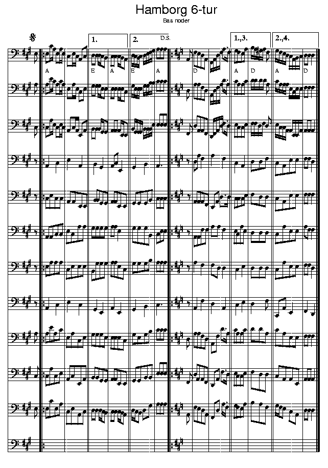 Hamborg 6-tur, music notes bass2; CLICK TO MAIN PAGE