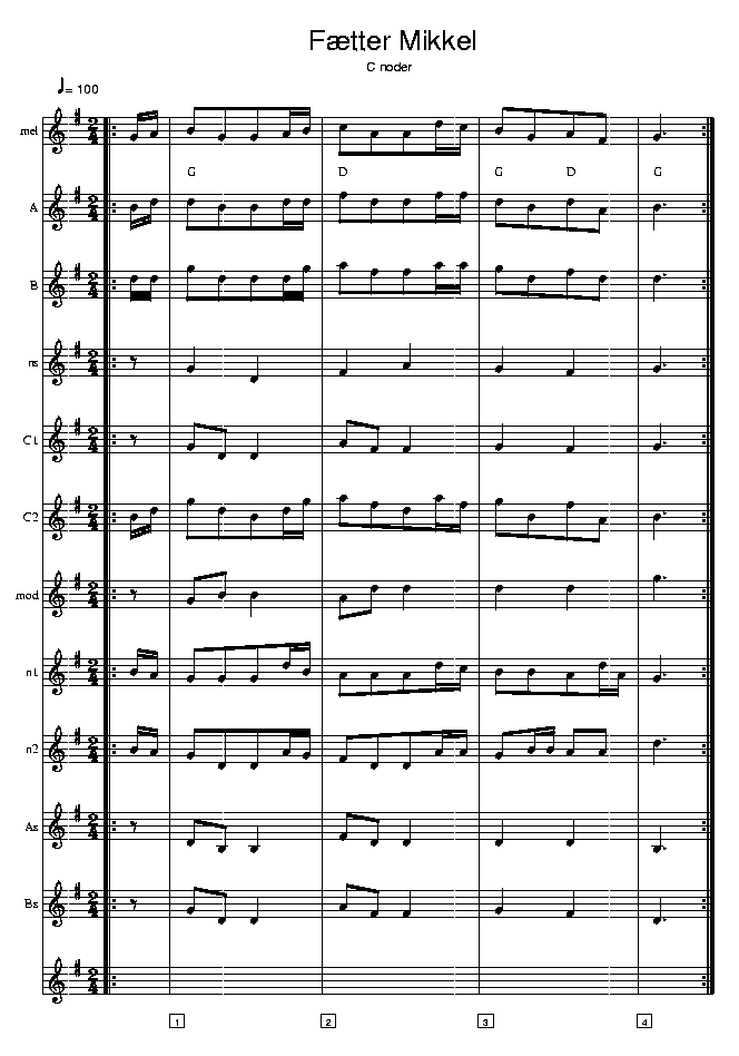 Ftter Mikkel music notes C1; CLICK TO MAIN PAGE
