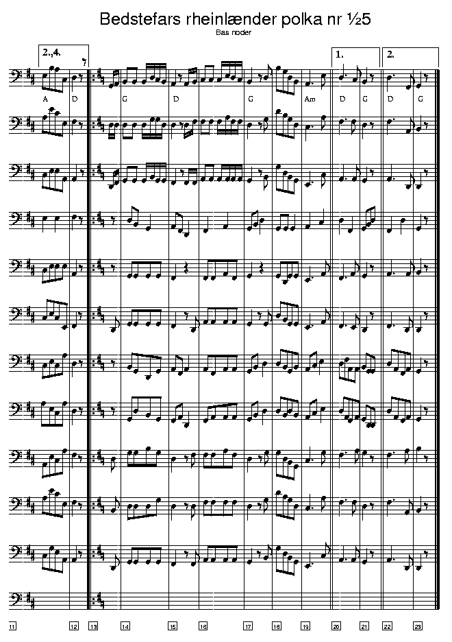 Bedstefars rheinlnder nr 5 music notes bass2; CLICK TO MAIN PAGE